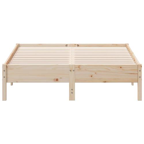 Sengeramme uden madras 140x190 cm massivt fyrretræ