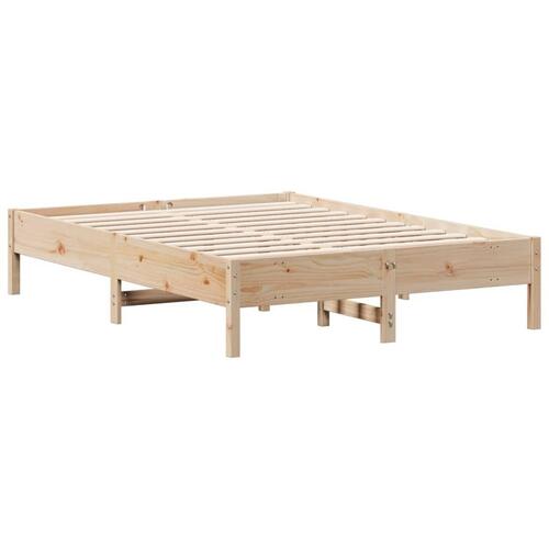 Sengeramme uden madras 140x190 cm massivt fyrretræ