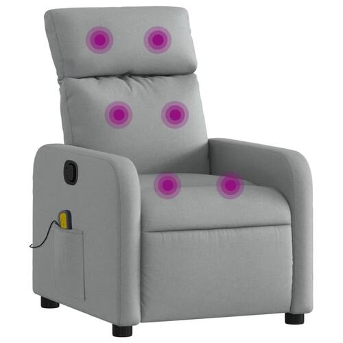 Massagestol stof lysegrå
