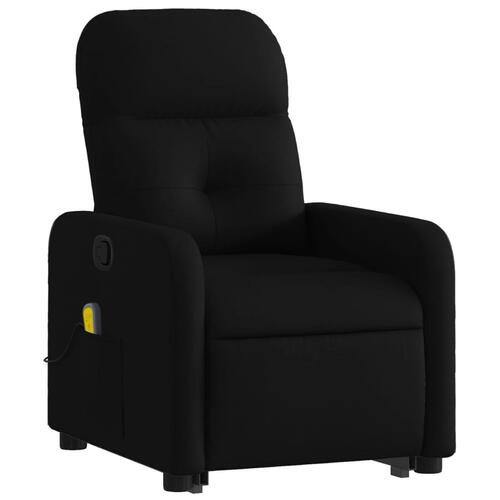 Løftestol med massage stof sort