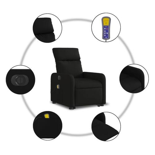 Elektrisk massagestol med løftefunktion stof sort