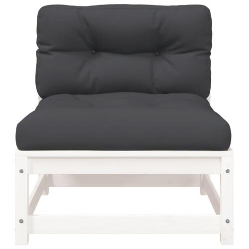 2-personers havesofa med hynder massivt fyrretræ