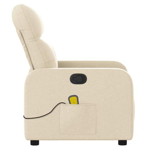 Massagestol stof cremefarvet