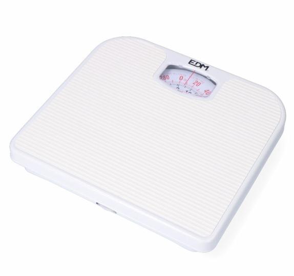 EDM Product mekanisk badevægt, hvid - 130 kg
