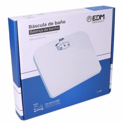EDM Product mekanisk badevægt, hvid - 130 kg