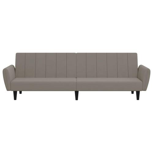 2-personers sovesofa fløjl lysegrå