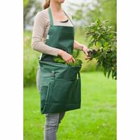 haveforklæde med foldbar lomme 130x55 cm grøn