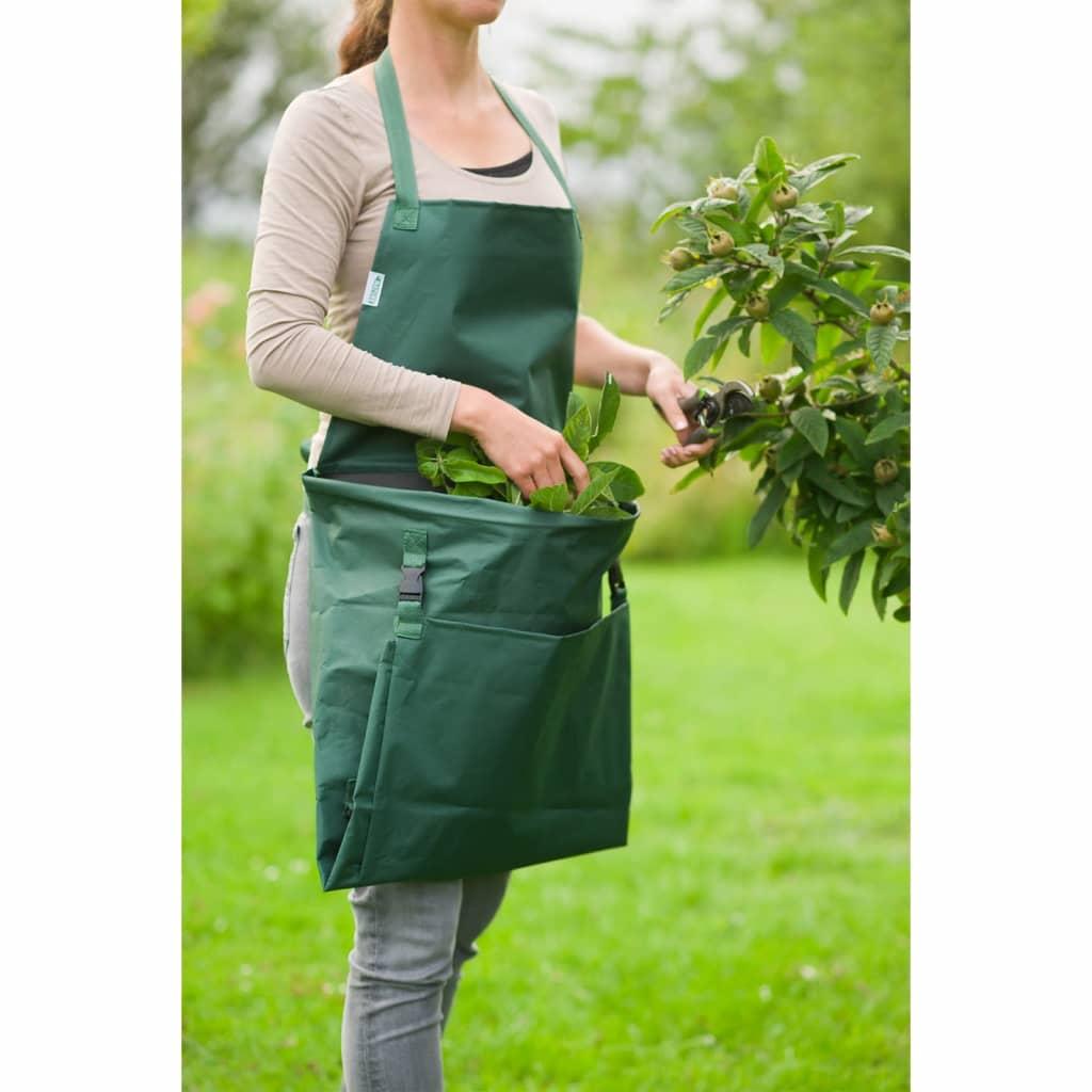 haveforklæde med foldbar lomme 130x55 cm grøn