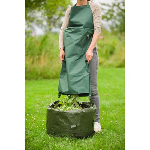 haveforklæde med foldbar lomme 130x55 cm grøn