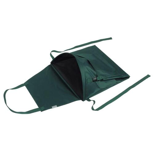 haveforklæde med foldbar lomme 130x55 cm grøn