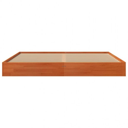 Sengeramme uden madras 180x200 cm massivt fyrretræ gyldenbrun