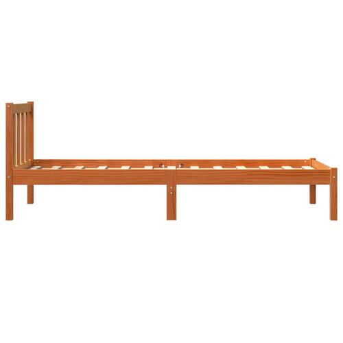 Sengeramme 90x190 cm massivt fyrretræ gyldenbrun