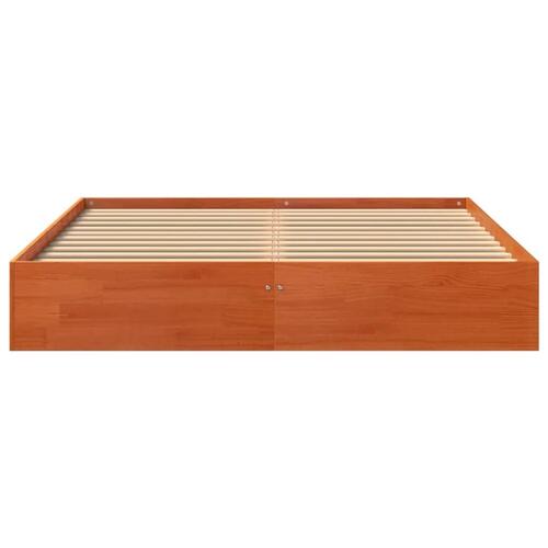Sengeramme 120x190 cm massivt fyrretræ gyldenbrun
