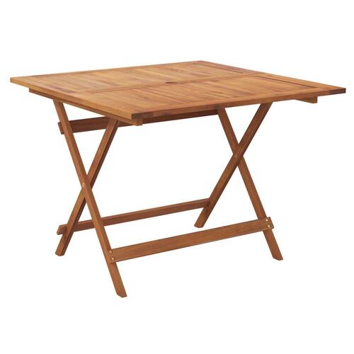 Foldbart havebord 90x90x75 cm massivt akacietræ