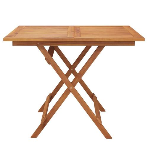 Foldbart havebord 90x90x75 cm massivt akacietræ
