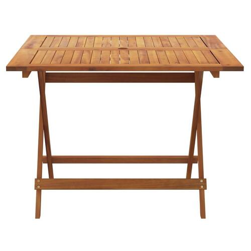 Foldbart havebord 90x90x75 cm massivt akacietræ