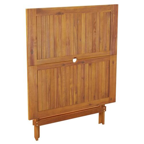 Foldbart havebord 90x90x75 cm massivt akacietræ