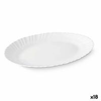 Fad Hvid Glas 34 x 2,5 x 25 cm (18 enheder)