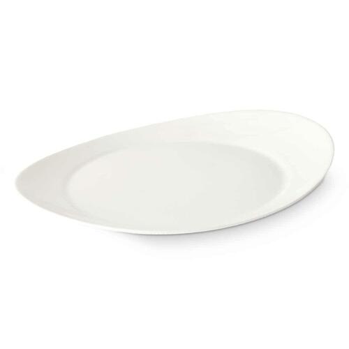 Flad Plade Hvid Glas 30,5 x 3 x 26 cm (18 enheder)