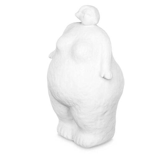 Dekorativ figur Hvid Dolomite 14 x 25 x 11 cm (6 enheder) Dame Stå