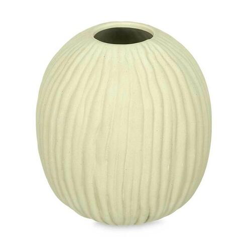 Vase Grøn Dolomite 15 x 18 x 15 cm (6 enheder) Sfære Striber