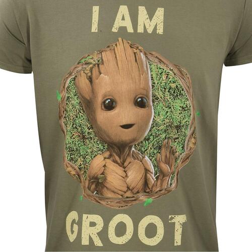 Kortærmet T-shirt Marvel Badge Grøn Unisex S