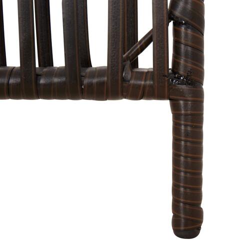 Rumdeler 6 paneler polyrattan brun