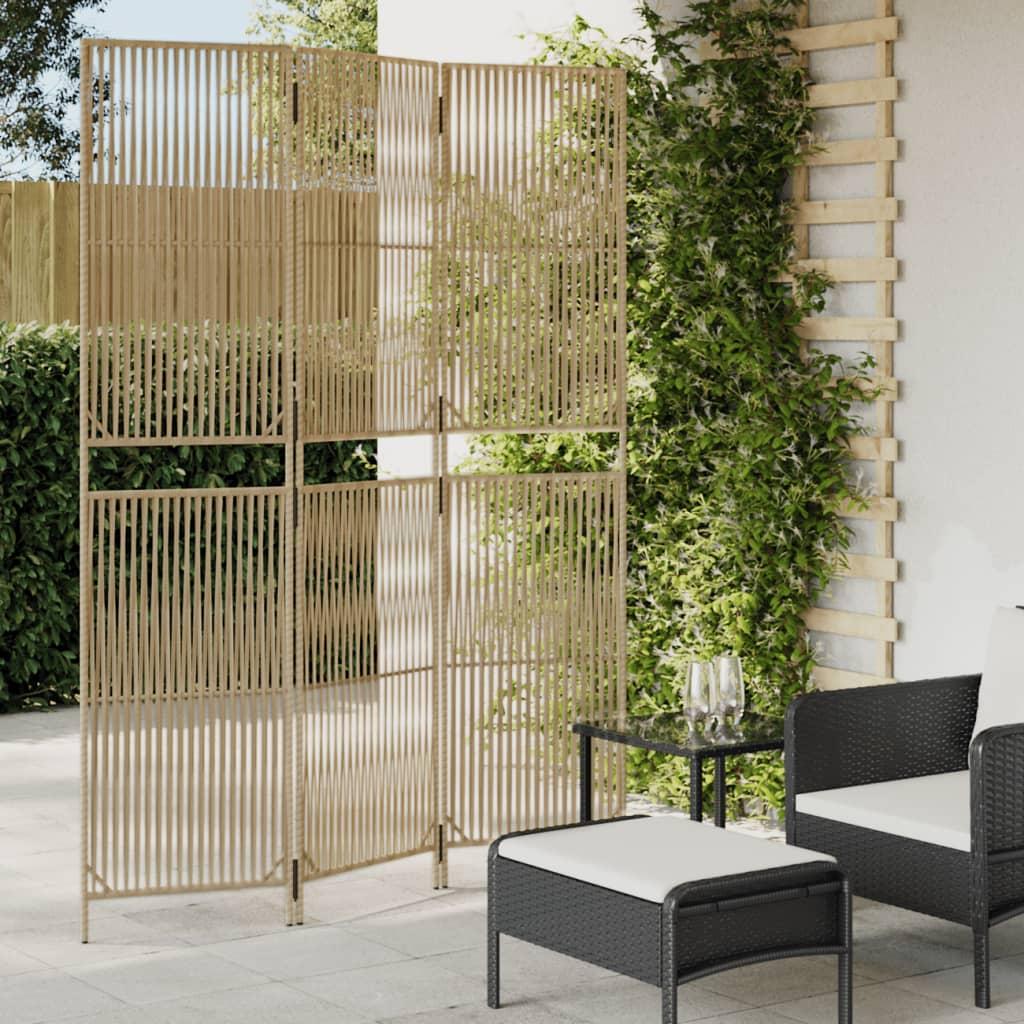 Rumdeler 3 paneler polyrattan beige