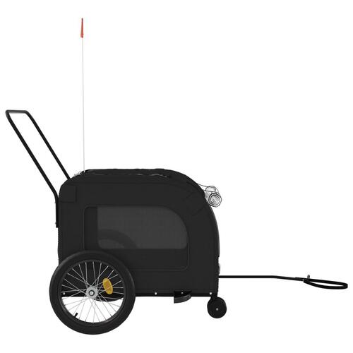 Cykeltrailer til kæledyr oxfordstof og jern sort
