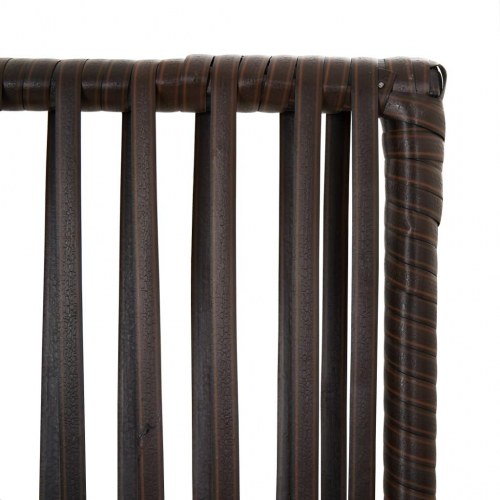 Rumdeler i polyrattan - 5 paneler, brun