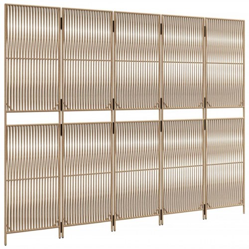 Rumdeler med 5 paneler i polyrattan - beige