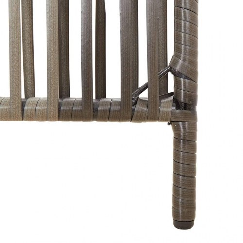 Rumdeler 5 paneler i polyrattan - grå, foldbar skærm