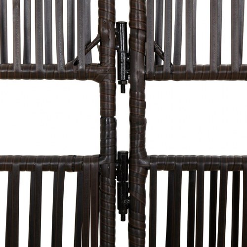 Rumdeler i polyrattan - 3 paneler, brun