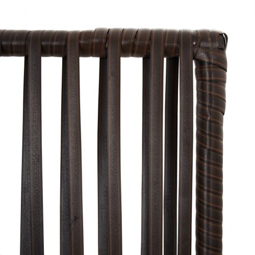 Rumdeler i polyrattan - 3 paneler, brun