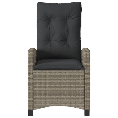 Havelænestole 2 stk. med hynder polyrattan grå