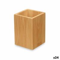 Tandbørsteholder Natur Bambus Plastik 6,8 x 9,7 x 6,8 cm (24 enheder)