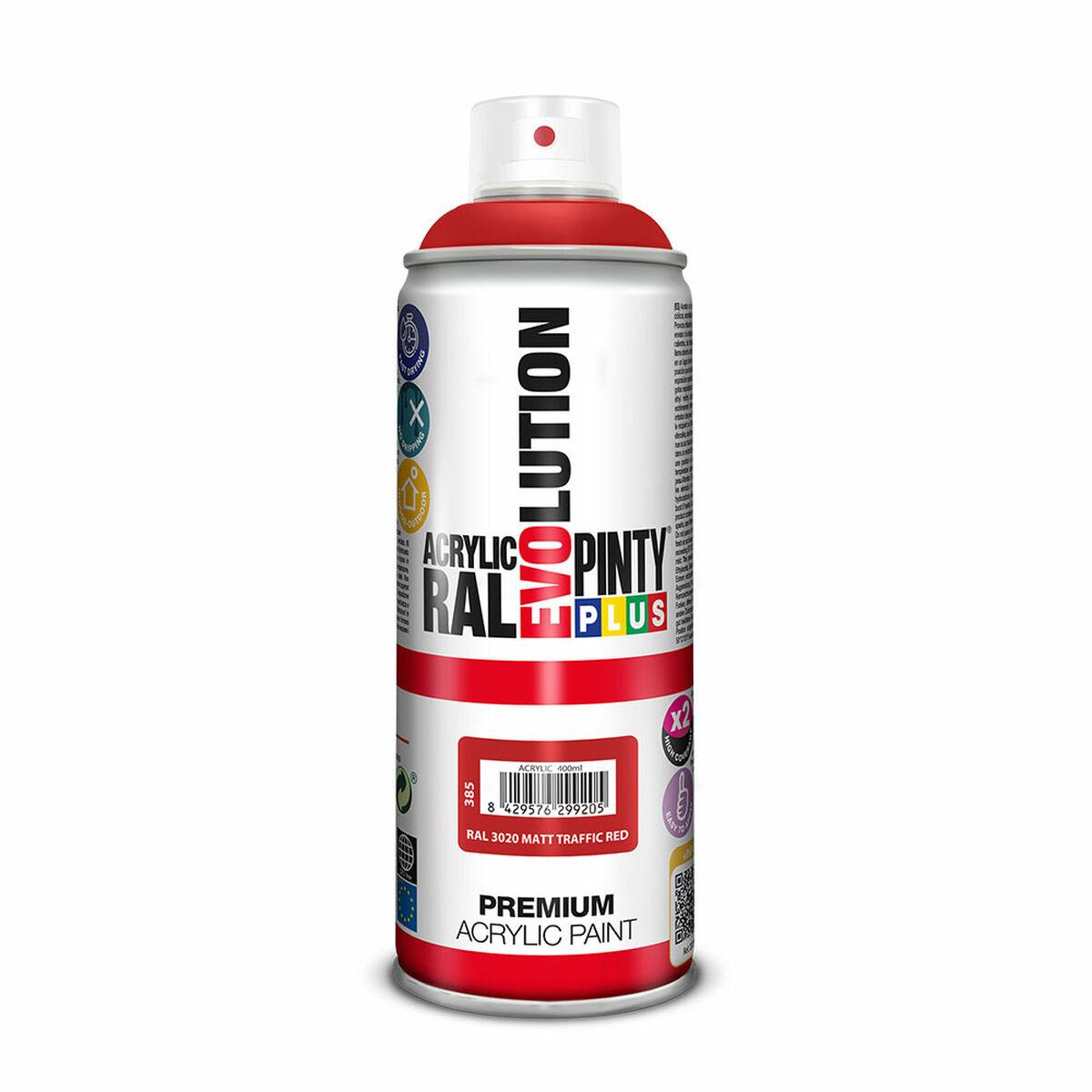 Spraymaling Pintyplus Evolution RAL 3020 Traffic Red 400 ml Mat