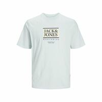 Kortærmet T-shirt til Mænd Jack & Jones Lafayette Box Lyseblå L