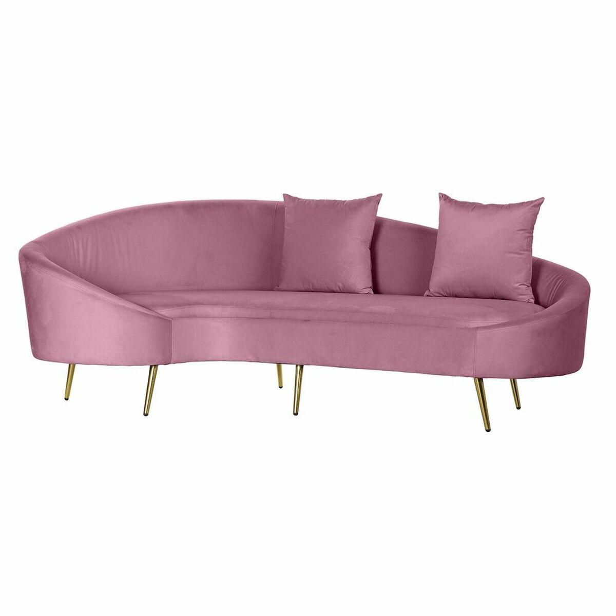 Sofa Pink Gylden Metal Polyester (210 x 120 x 84 cm)