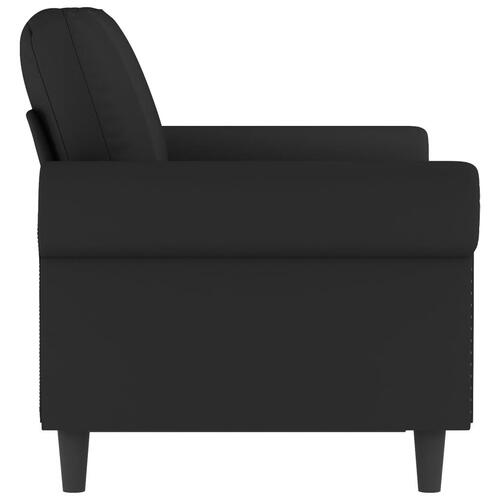 2-personers sofa 120 cm fløjl sort