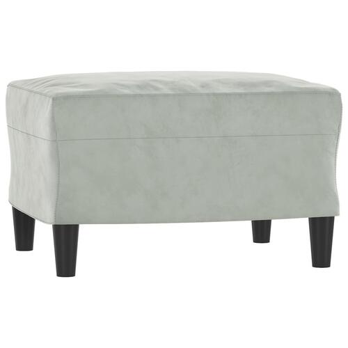 3 personers sofa med puder velour lysegrå