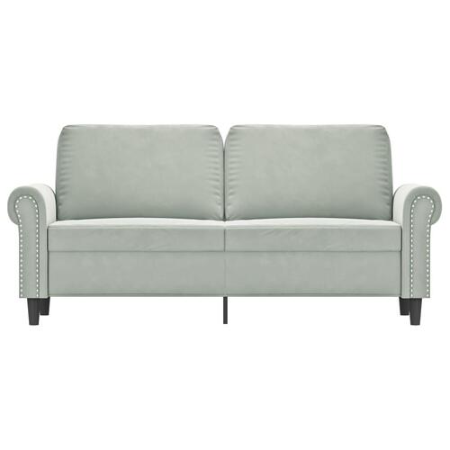 2-personers sofa 140 cm fløjl lysegrå