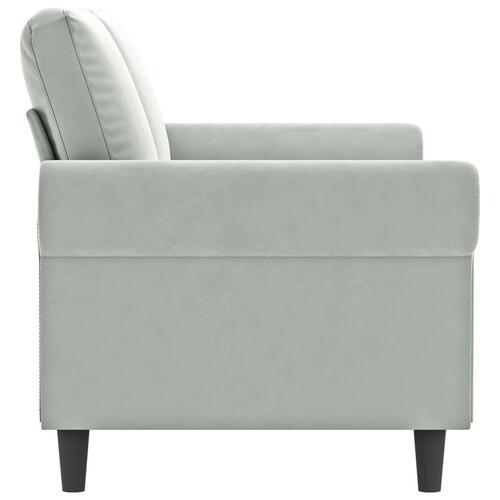 2-personers sofa 140 cm fløjl lysegrå