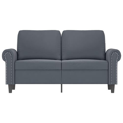 2-personers sofa 120 cm velour mørkegrå