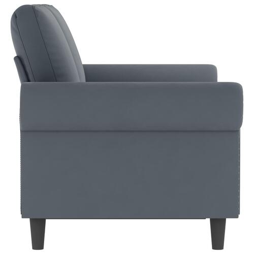 2-personers sofa 120 cm velour mørkegrå