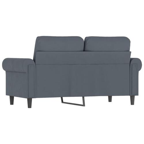 2-personers sofa 120 cm velour mørkegrå