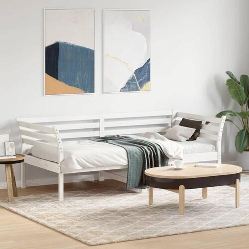 Daybed 75x190 cm massivt fyrretræ hvid