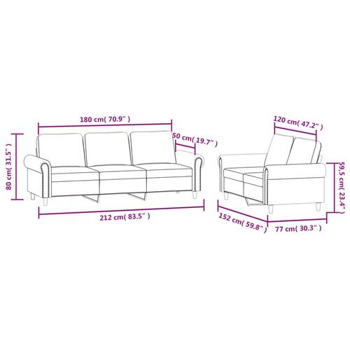 2 personers sofa med hynder velour lysegrå