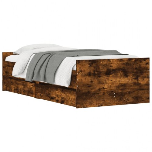 Sengeramme med 2 skuffer 75x190 cm Small Single - røget egetræ
