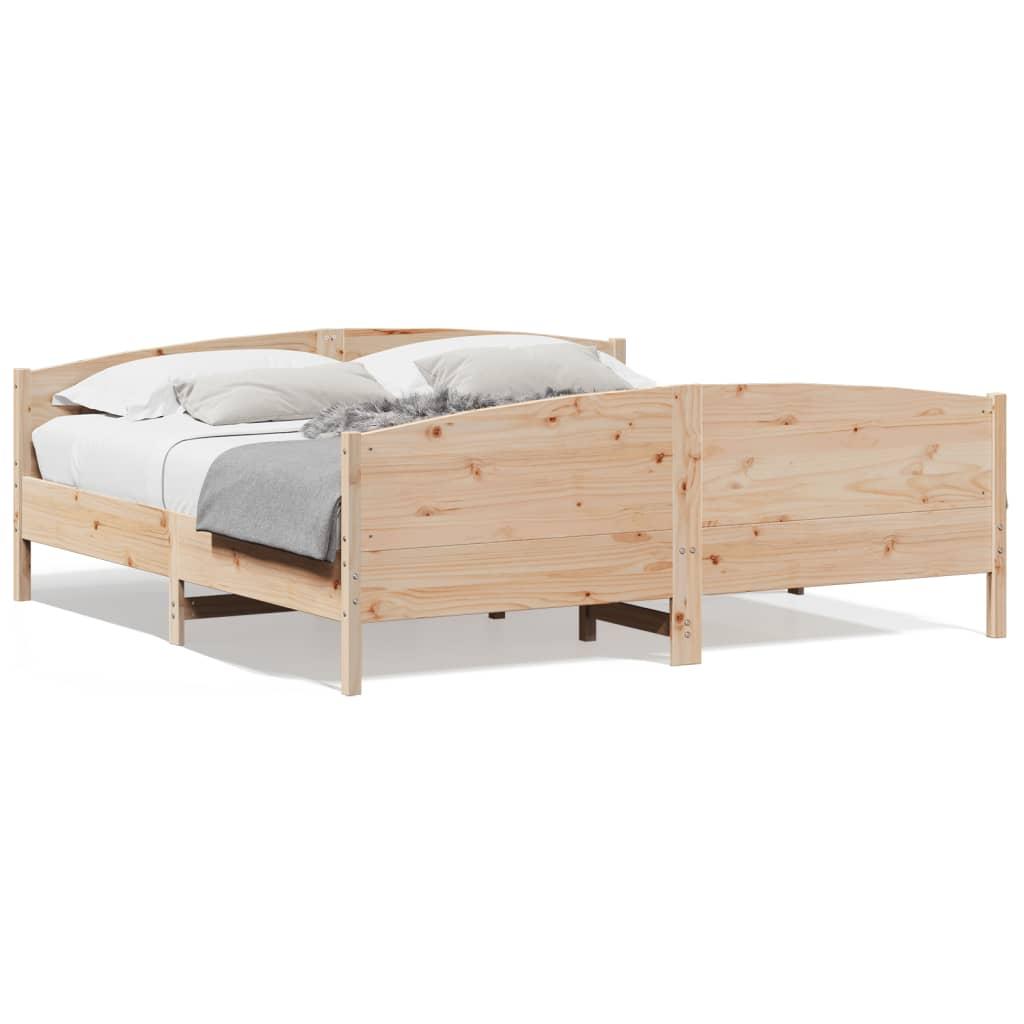 Sengeramme uden madras 180x200 cm massivt fyrretræ